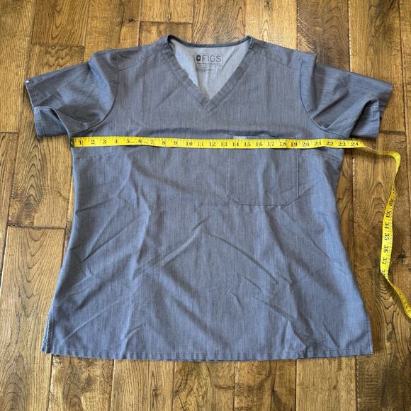 FIGS Catarina Chest Pocket Tuck In Scrub Top Womens Sz XL Graphite Grey - Picture 4 of 6